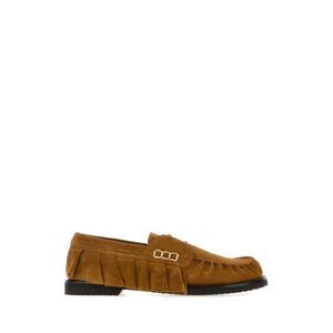 Jw Anderson Men Camel Suede Loafers